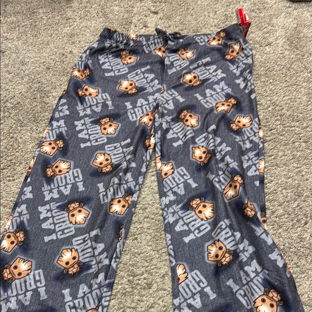 Men’s Pajamas with Groot Print - Gray XL NWT